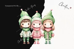 Pastel Watercolor Carolers Clipart | Christmas Clipart Product Image 2