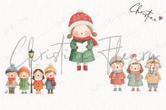 Cute Christmas Carolers Clipart | Christmas PNG Product Image 3