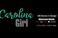 Carolina Girl - Vinyl and Rhinestone SVG Template Product Image 2