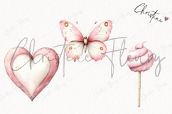 Watercolor Pink Carousel Clipart Product Image 3