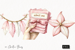 Watercolor Pink Carousel Clipart Product Image 1