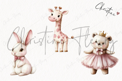 Watercolor Pink Carousel Clipart Product Image 3
