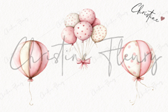Watercolor Pink Carousel Clipart Product Image 3