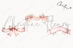 Watercolor Pink Carousel Clipart Product Image 3