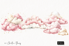 Watercolor Pink Carousel Clipart Product Image 1