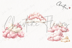 Watercolor Pink Carousel Clipart Product Image 3