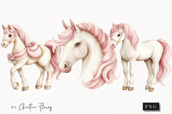 Watercolor Pink Carousel Clipart Product Image 1