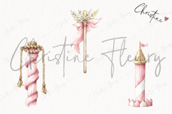 Watercolor Pink Carousel Clipart Product Image 3