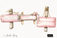 Watercolor Pink Carousel Clipart Product Image 1