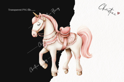 Watercolor Pink Carousel Clipart Product Image 2