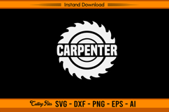 Carpenter Circular Saw Blade Logo SVG Product Image 1