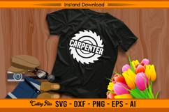 Carpenter Circular Saw Blade Logo SVG Product Image 2