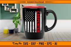 Carpenter American Flag Distressed SVG Product Image 3