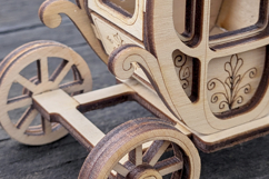 Carriage - Laser Cut File, Plywood Miniature Vector Plan Product Image 6