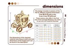 Carriage - Laser Cut File, Plywood Miniature Vector Plan Product Image 7