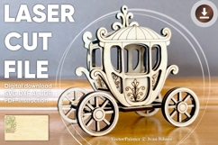 Carriage - Laser Cut File, Plywood Miniature Vector Plan Product Image 1
