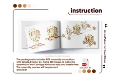Carriage - Laser Cut File, Plywood Miniature Vector Plan Product Image 9