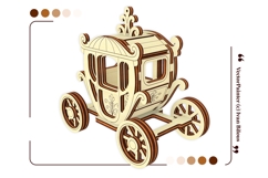 Carriage - Laser Cut File, Plywood Miniature Vector Plan Product Image 4