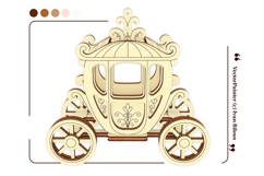 Carriage - Laser Cut File, Plywood Miniature Vector Plan Product Image 5
