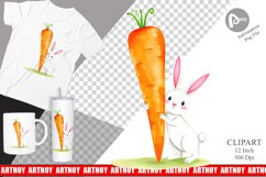 Bunny Carrot Clipart Product Image 1