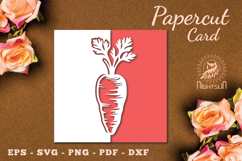Carrot Papercut Card SVG Product Image 1