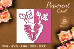 Carrot Papercut Card SVG Product Image 1