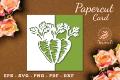 Carrot Papercut Card SVG Product Image 1
