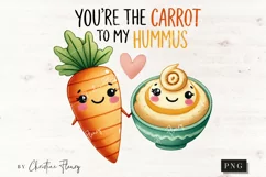 Carrot To My Hummus Funny Valentine Png Product Image 4
