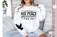 Carry His Peace Wherever You Go Sleeve SVG Product Image 1