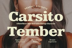 Carsito Tember Bold Retro Slab Serif Vintage Font Product Image 1