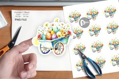 Cart Easter Sticker Product Image 1