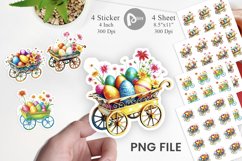 Cart Easter Sticker Product Image 1
