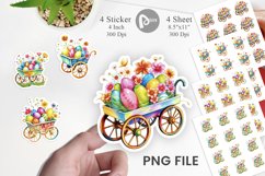Cart Easter Sticker Product Image 1