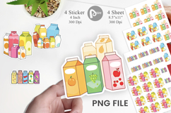 Flavored Milk Carton Sticker Product Image 1