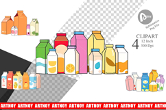 Flavored Milk Carton Clipart Product Image 1