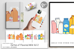 Digital Paper Flavored Milk Carton Product Image 1