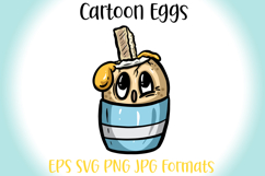 Cartoon Boiled Egg Character Illustration Breakfast by Squeeb Creative 1