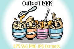 Cartoon Boiled Egg Character Illustration Breakfast by Squeeb Creative