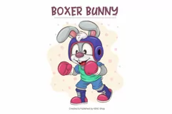 Cartoon Bunny Boxer. T-Shirt, PNG, SVG. Product Image 2