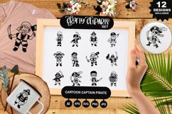 Cartoon Captain Pirate Clipart Set Product Image 1