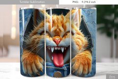 Angry Lynx is Looking through Ripped Jeans|Tumbler Design Product Image 1