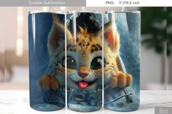 Baby Leopard is Looking through Ripped Jeans|Tumbler Design Product Image 1