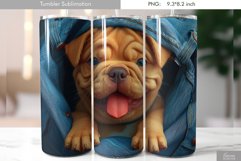 Dog is Looking through Ripped Jeans|Tumbler Design Product Image 1