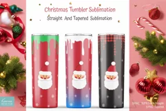 cartoon christmas santa sublimation design for tumbler