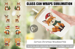 Christmas Woodland Pals Glass Can Product Image 1