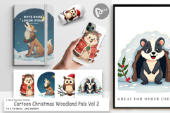 Christmas Woodland Pals Digital Paper Product Image 1