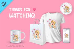 Cartoon Cupid with Bubbles. Clipart Product Image 3
