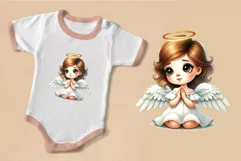 Cartoon cute angel. Clipart, PNG. Product Image 4
