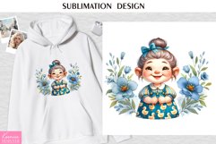 Funny Floral Smiling Gnome|Fashion Tshirt Design Product Image 1