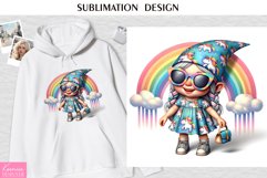Funny Floral Smiling Gnome|Fashion Tshirt Design Product Image 1